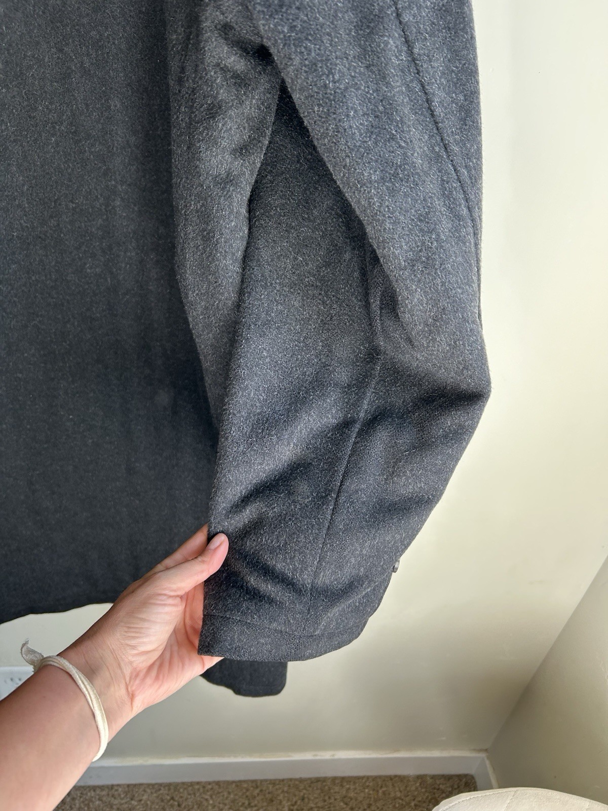 Vintage Lands' End 100% Wool Toggle Duffle Coat Men’s XLT Hooded Tiroler Lodge