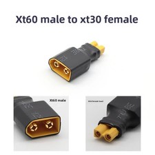 Amass XT60 Male to XT30 Female Adapter Connector for FPV Drone RC Battery