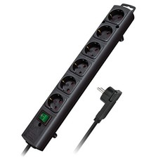 Brennenstuhl 1153300100 2m Internal Black 6 socket s AC 420mm Black Strip