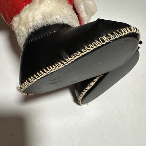 Bambola Babbo Natale RUSHTON vintage anni 50 - faccia in gomma - stivali neri - guanti - Foto 14 di 14
