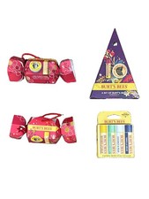 Burt’s Bees Lip Balm Gift Set Bundle Lot 4 Packs Pomegranate & Variety New