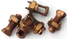 Lot of 5 Penn Union S-1/0 Copper Split Bolt Connectors 1/0 to #4 AWG Wire