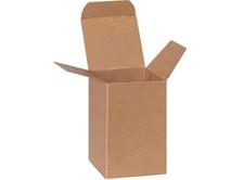 2 1/2 x 2 1/2 x 4 Heavy Duty Kraft Reverse Tuck Folding Cartons 500/Case