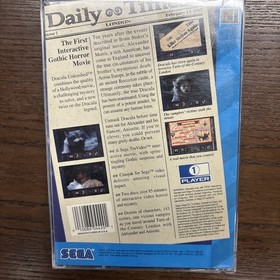 dracula unleashed sega cd cib W/reg Card Tested Authentic