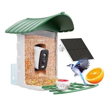 Bird Feeder with Camera, 1 Year Trial AI Identify, Birds Watching Camera with...