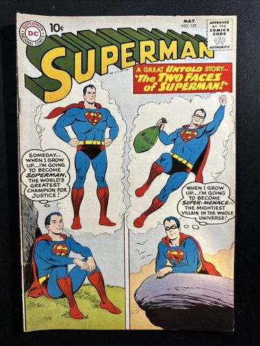Superman #137 1960 DC Comics Vintage Silver Age Comic 1st Print VG *A11