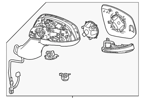 Genuine Toyota Mirror Assembly 87910-08221