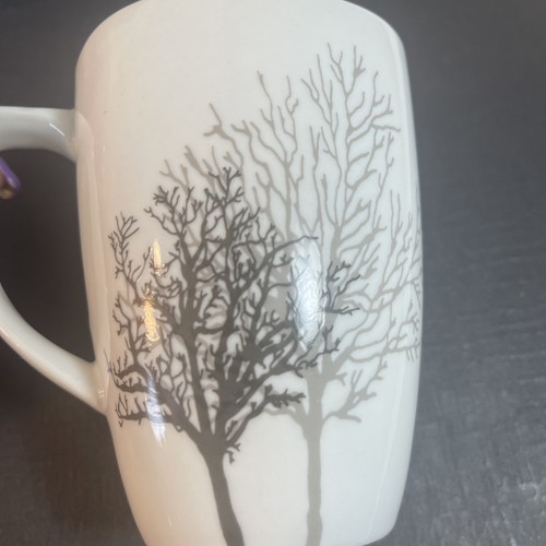 Set/4 Corelle Coordinates Timber Shadow Kaffeebecher Tasse weiß grau braun gebraucht, in einwandfreiem Zustand - Bild 13 von 14