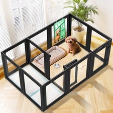FXW AuraSpace Acrylic Indoor Dog Playpen for Puppies and Small Dogs, 24 Inch,...