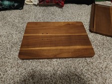 Never Used 21 in. x 17 in. Rectangle Walnut Au Jus Carving Board