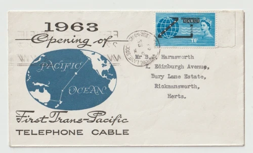 3/12/1963 UK GB FDC - Commonwealth Cable - Globe - Stockton-on-Tees CDS Postmark
