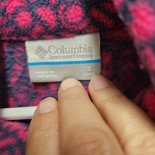 Columbia Girl's Pink Fleece Jacket Size Small 7/8 - Picture 5 of 9