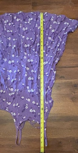 Summer Sun Dress (2) Girl’s Size 10 Tiered Purple Floral Chambray Blue Flowers - Picture 16 of 16