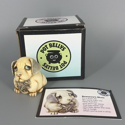 Harmony Ball Pot Belly s Bowwow Dog Figure Trinket Box 2001 1422