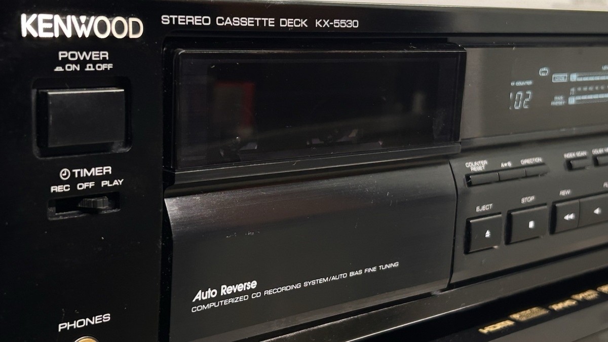 KENWOOD KX-5530 カセットデッキ Kenwood KX-5530 Stereo Cassette Deck Black Auto Reverse Dolby NR