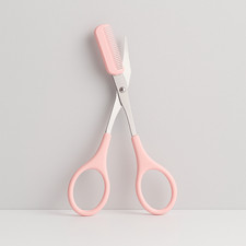 Eyebrow Scissors with Comb – Stainless Steel Precision Trimmer Grooming Tool