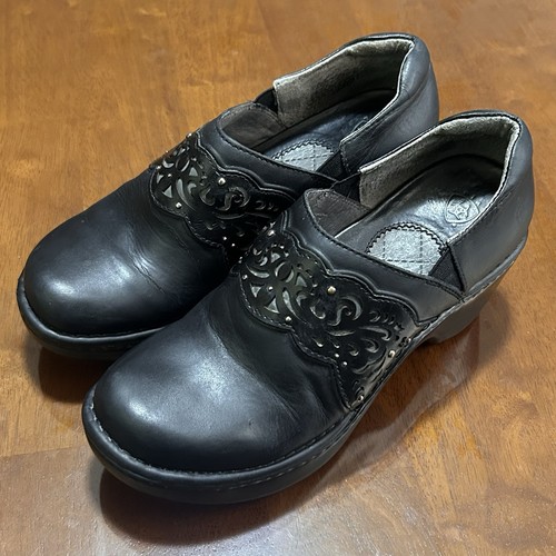 Ariat Damen 7.5B Leder Schwarz Western Nieten Slipper Schuhe Clogs 10004829 - Bild 1 von 12