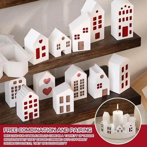 Silikonform Häuser Mini Gießform Pailletten Formen - Bild 5 von 7