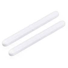 2Pcs Magnetic Stir Bar Rod 100mm x 10mm with Ring Shape PTFE Coating White