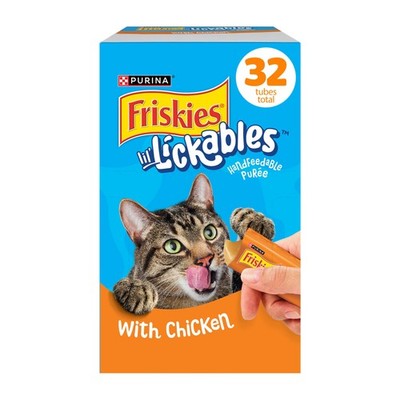 Chicken Lickable Cat Treats  16 oz Pack of 32 | Soft, Tasty Snacks for Cats