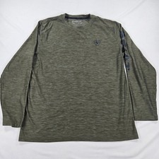 Ariat Tek Heat Series Green Long Sleeve Western Shirt Men's Size Large