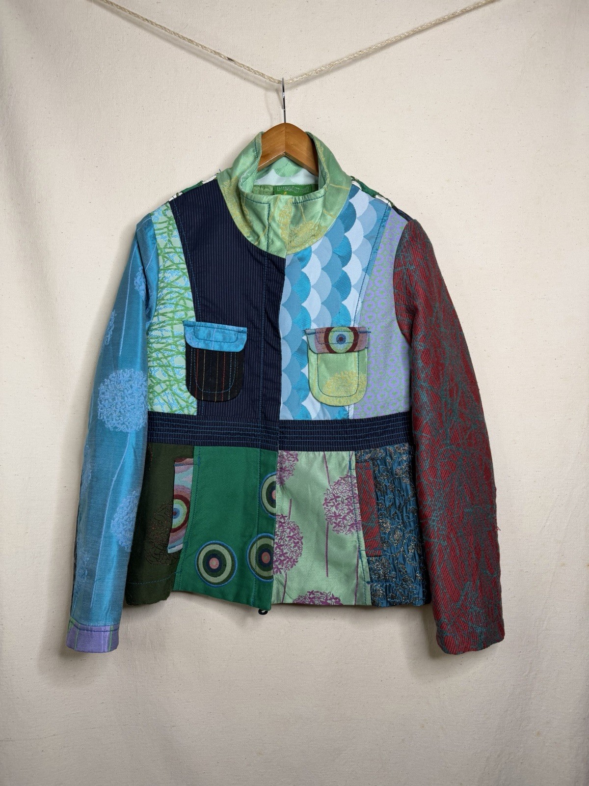 Desigual Multicolor Patchwork Tapestry Boho Women… - image 1