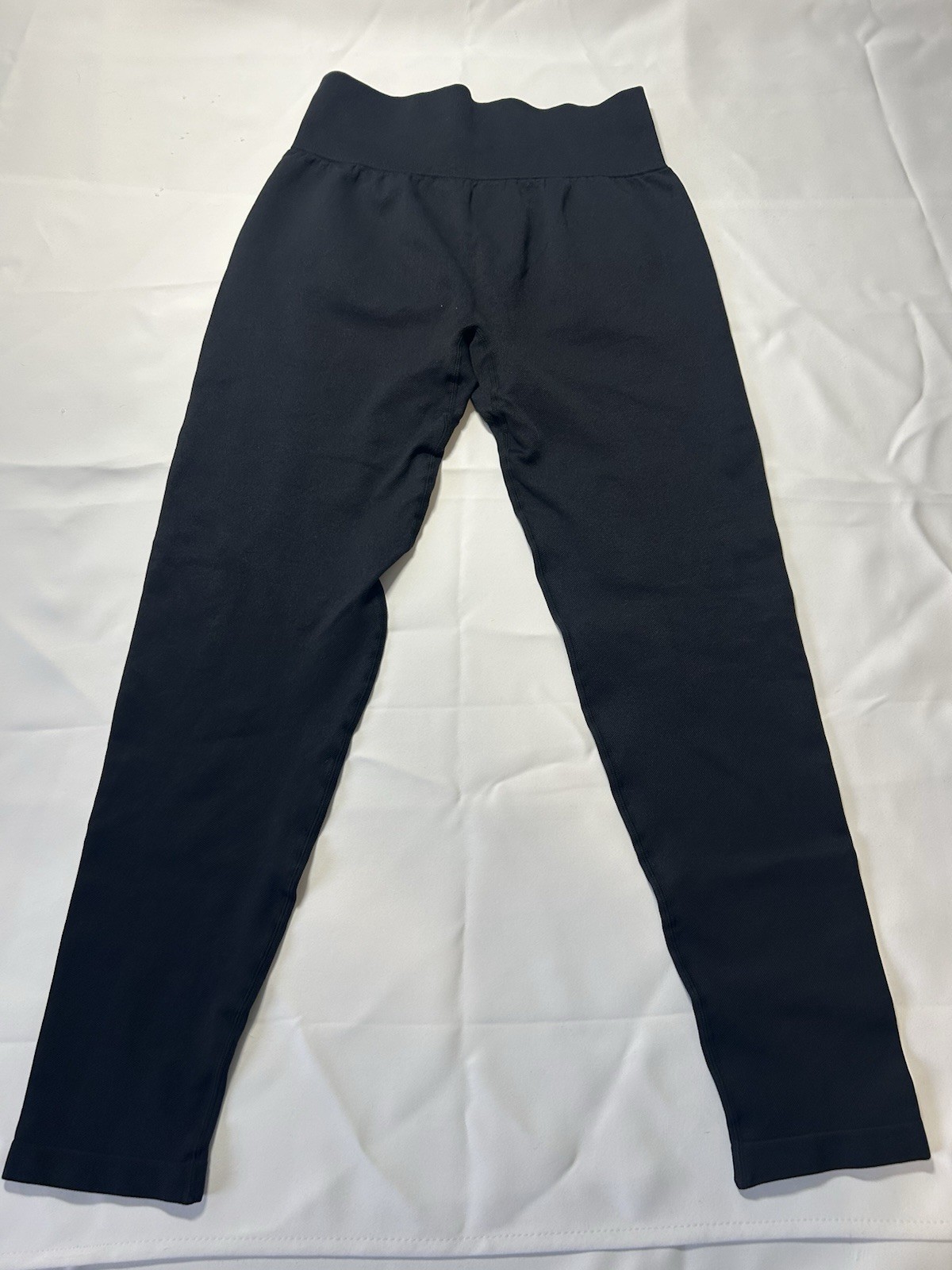 OQQ Women's Black Ankle Leggings XL Regular Solid Nylon Spandex Blend