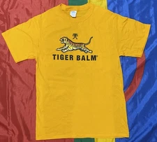Tiger Balm Men’s Small Yellow Advertisement Tee Logo Short Sleeve T-Shirt