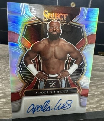 Apollo Crews 2023 Panini Select WWE NXT Silver Prizm Auto Autograph Wrestling