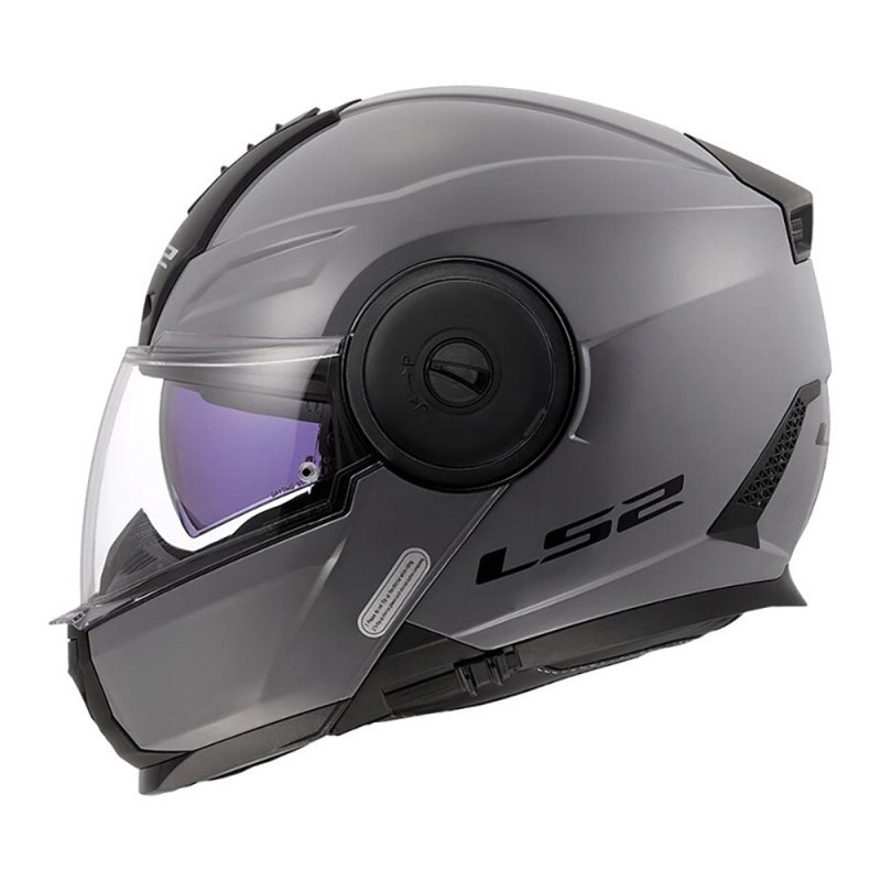 LS2 FF902 SCOPE II SOLID GLOSS Casque Moto Modulable Blanc Brillant Taille M