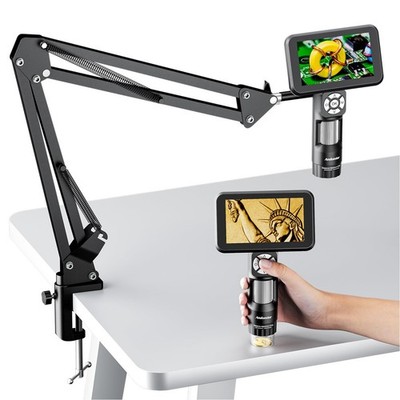 AD115 Handheld Digital Microscope with 5'' Screen for Adults Kids, Portable Co...