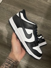 Size 5 - Nike Dunk Low Black White for sale online | eBay