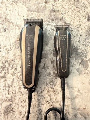 Wahl 8991 Star Barber Combo Legend Clipper and Hero Trimmer - Black/Gold