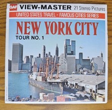 Vintage 1977 New York City Tour No. 1 View Master 3 Reel Set Book Packet H57
