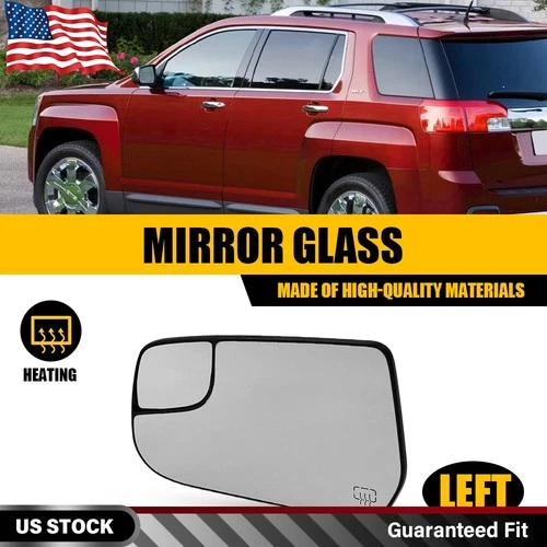 Rear View Mirror Glass Heated For 2010-2017 Chevy Equinox GMC Terrain Left Side