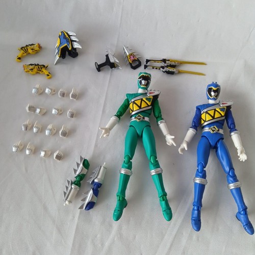 Power Rangers Dino Charge Kyoryuger S.H.Figuarts Grün Blau Set Bandai Japan
