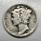 1924 MERCURY SILVER DIME ACTUAL Coin Get Today & Save & Fill Your Collection