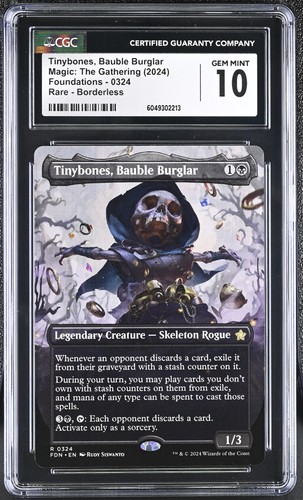 TINYBONES, BAUBLE BURGLAR Foundations Borderless CGC 10 MTG [Nostalgium] - Picture 1 of 2