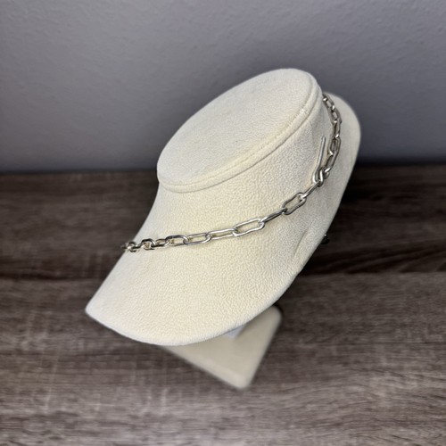 Sterling Silver 1/2”x1/4” Heavy Chain Choker Necklace Boho AZ Hand Made 27g 18” - Picture 6 of 13