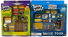 Lot of 2 Teeny Tinies Teeny Charcuterie  Teeny Tinies Greek Food Mini Play Set