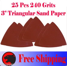  25 240g Sandpaper Oscillating Multi Tool 3" Sand wood working