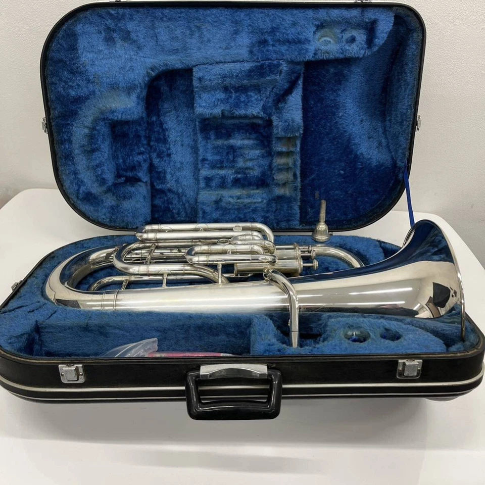 YAMAHA YEP-321S Euphonium placcato argento con custodia rigida strumento mant... - Immagine 2 di 4