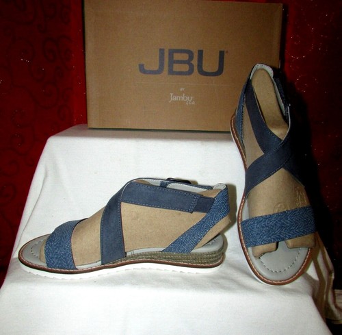 NUEVA SANDALIA JBU BY JAMBU CAYMEN TALLA 6 ÍNDIGO VEGANA ESPUMA VISCOELÁSTICA GANCHO Y CIERRE DE BUCLE - Imagen 7 de 12