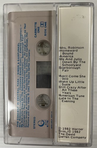 Simon & Garfunkel The Concert In Central Park Music Cassette 1 Tape Geffen 1982 - Picture 23 of 24