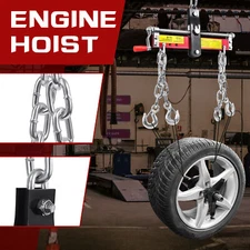 Heavy Duty Engine Hoist Leveler Cherry Picker Shop Crane Load Lift Tool 2000 Lbs