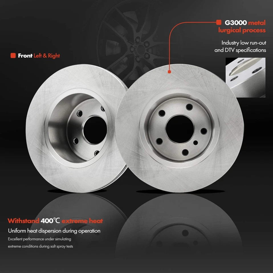 Front Side Vented Disc Brake Rotor for Land Rover Discovery 1999 2000 2001-2004 - Image 3 of 4