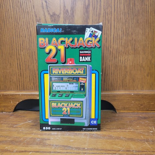 VTG Radica Riverboat Blackjack 21 Electronic Slot Game Savings Bank 1992