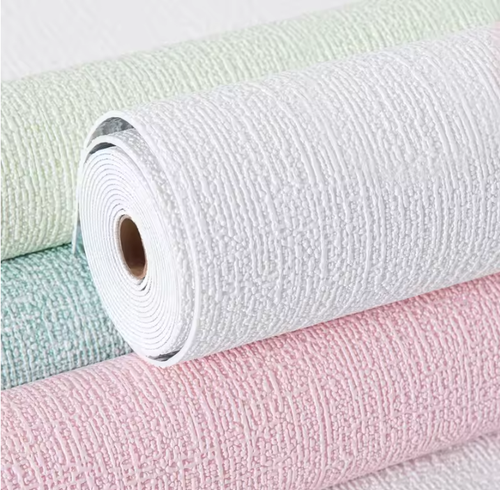 50cmX10m Linen 3D Foam Self-adhesive PVC Solid Color Thickened Waterproof - Picture 6 of 11