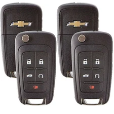 2 New Flip Key Keyless Entry Remotes for Chevrolet 5-button with Remote Start
