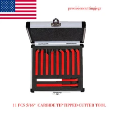 11PCS 5/16"  Lathe TOOL Cardibe Shank + insert（CUTTER TOOL） Cutting Set